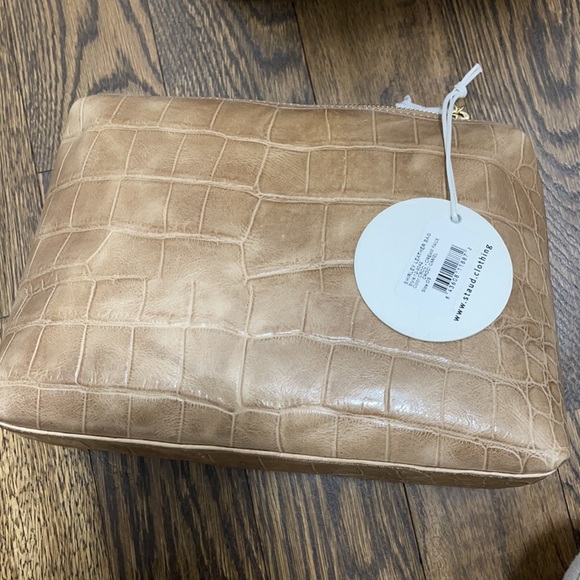 COPY (can’t delete) Staud tote, NWT,crocodile embossed leather w suede interior - Picture 4 of 4